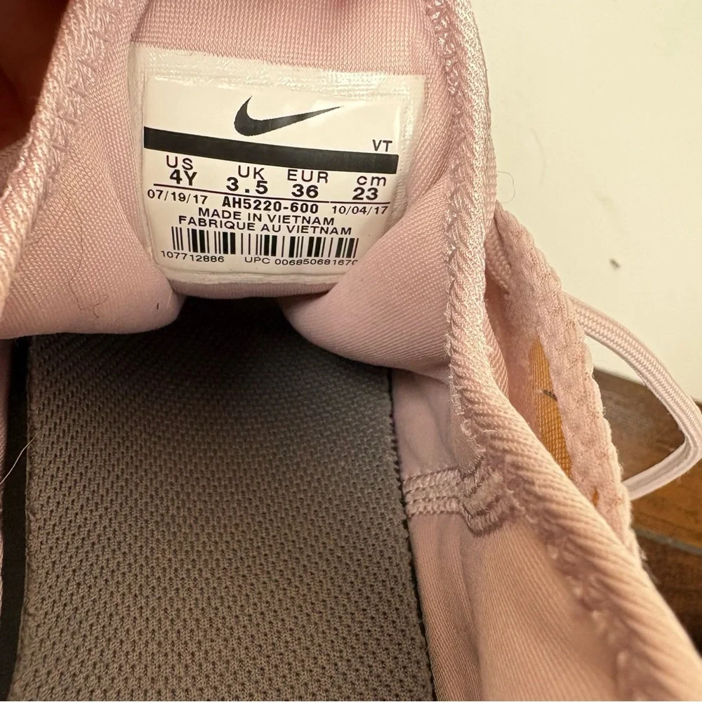 NIKE Air Max Flair 50 Pink Gray Girl’s Sneakers Shoes Size 4 Y